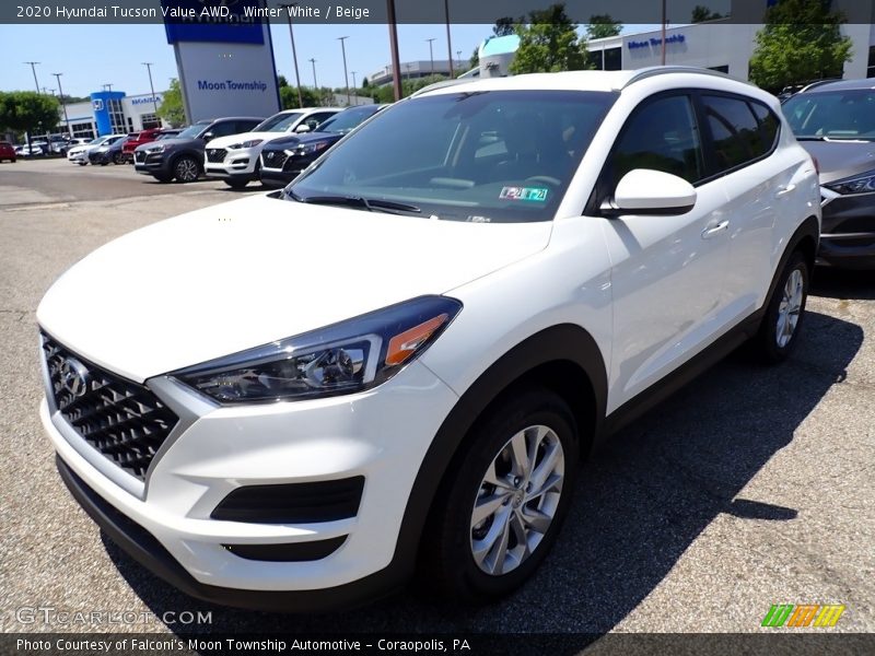 Winter White / Beige 2020 Hyundai Tucson Value AWD