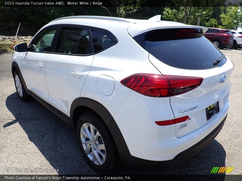 Winter White / Beige 2020 Hyundai Tucson Value AWD