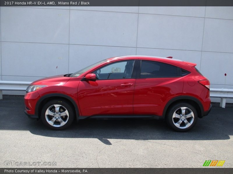 Milano Red / Black 2017 Honda HR-V EX-L AWD