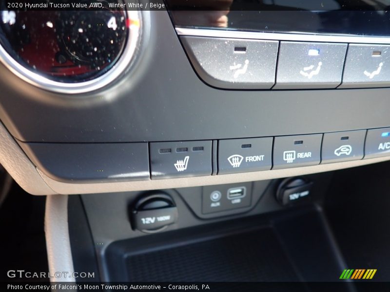 Winter White / Beige 2020 Hyundai Tucson Value AWD