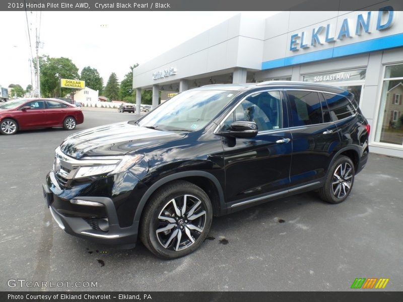Crystal Black Pearl / Black 2019 Honda Pilot Elite AWD