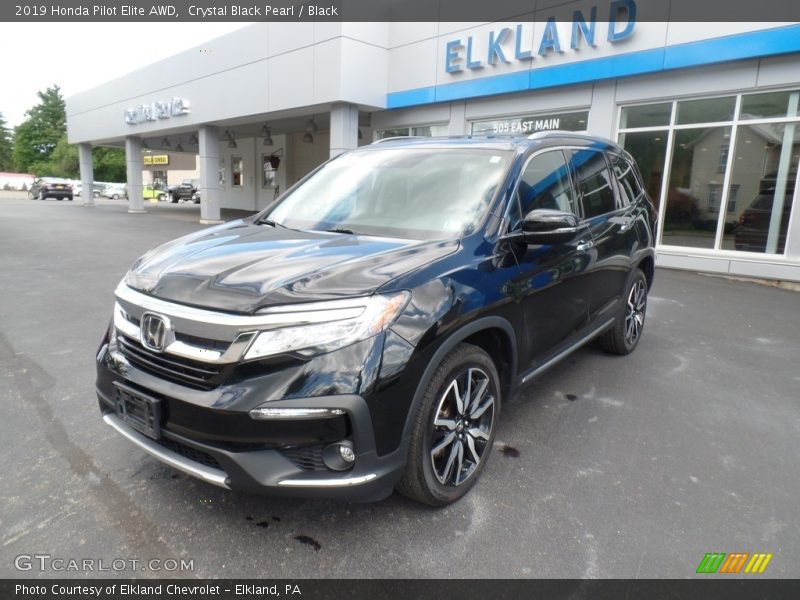 Crystal Black Pearl / Black 2019 Honda Pilot Elite AWD