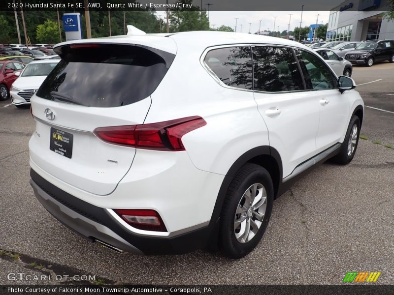 Quartz White / Espresso/Gray 2020 Hyundai Santa Fe SEL AWD