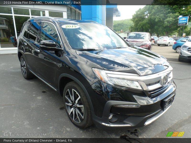 Crystal Black Pearl / Black 2019 Honda Pilot Elite AWD