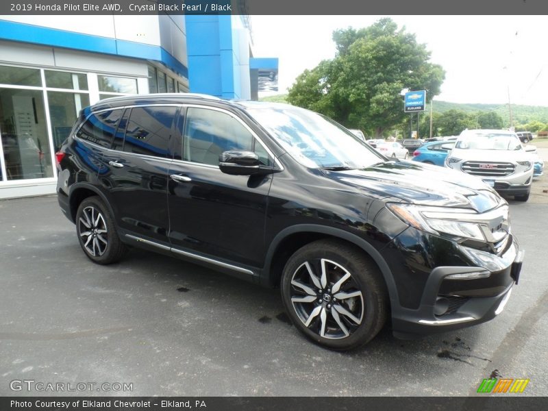 Crystal Black Pearl / Black 2019 Honda Pilot Elite AWD