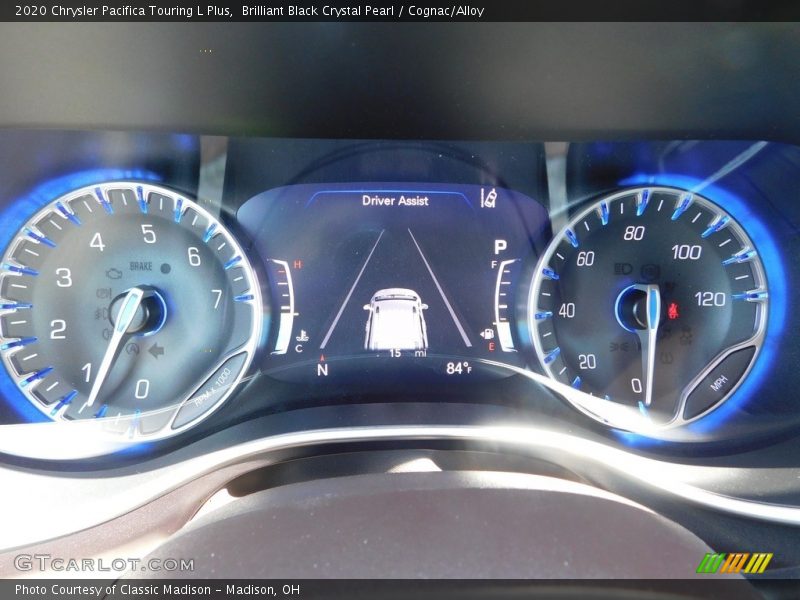 Brilliant Black Crystal Pearl / Cognac/Alloy 2020 Chrysler Pacifica Touring L Plus