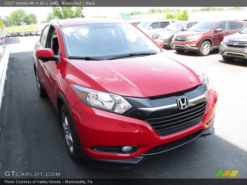 Milano Red / Black 2017 Honda HR-V EX-L AWD