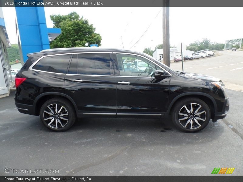 Crystal Black Pearl / Black 2019 Honda Pilot Elite AWD