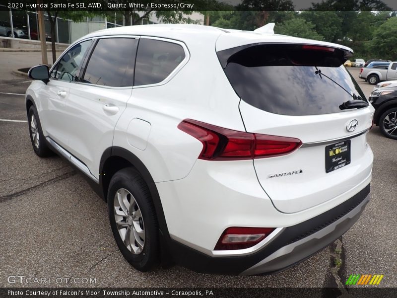 Quartz White / Espresso/Gray 2020 Hyundai Santa Fe SEL AWD