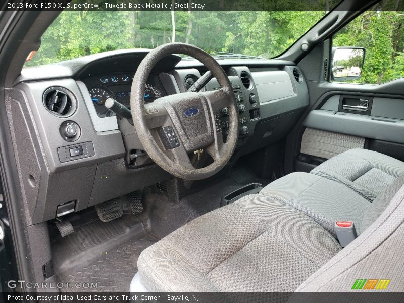 Tuxedo Black Metallic / Steel Gray 2013 Ford F150 XL SuperCrew
