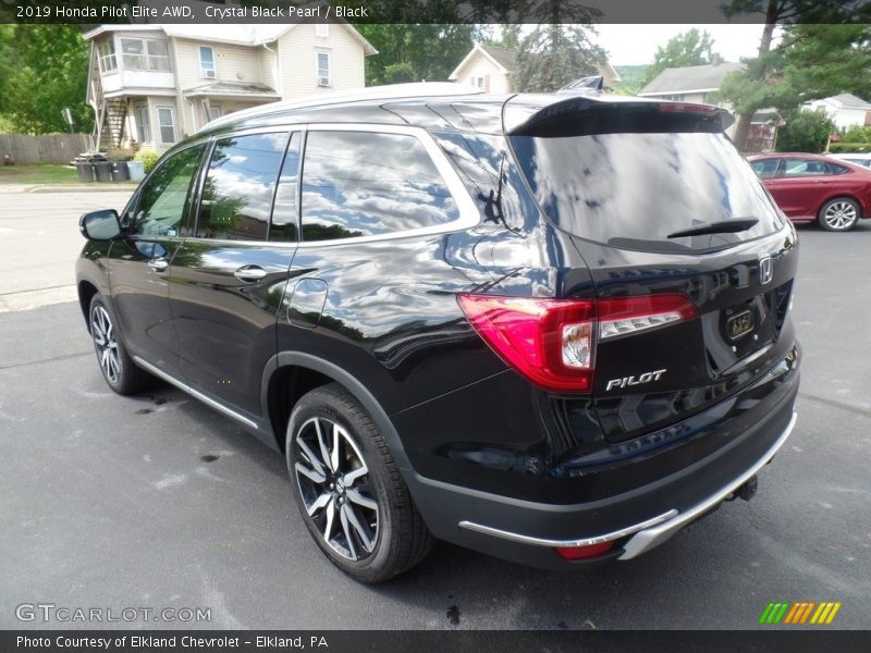 Crystal Black Pearl / Black 2019 Honda Pilot Elite AWD