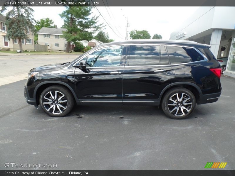 Crystal Black Pearl / Black 2019 Honda Pilot Elite AWD