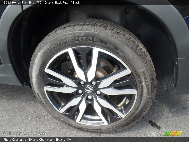Crystal Black Pearl / Black 2019 Honda Pilot Elite AWD