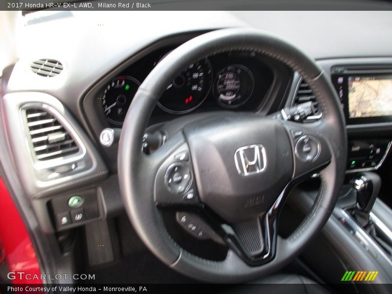 Milano Red / Black 2017 Honda HR-V EX-L AWD