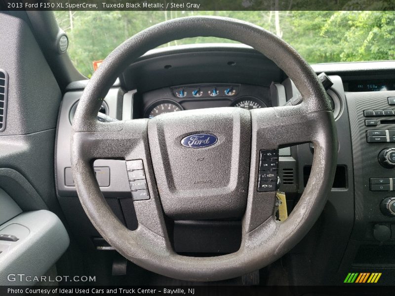 Tuxedo Black Metallic / Steel Gray 2013 Ford F150 XL SuperCrew