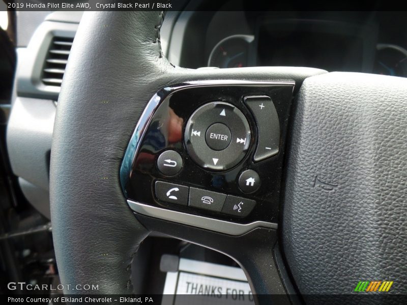 Crystal Black Pearl / Black 2019 Honda Pilot Elite AWD