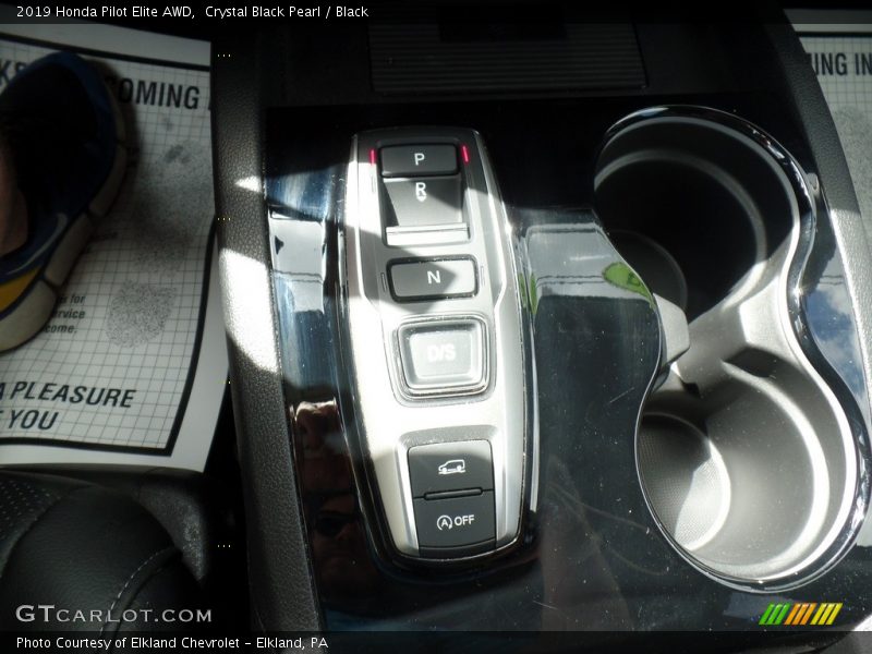 Crystal Black Pearl / Black 2019 Honda Pilot Elite AWD