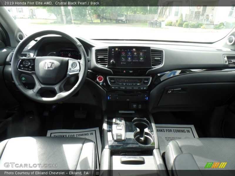Crystal Black Pearl / Black 2019 Honda Pilot Elite AWD