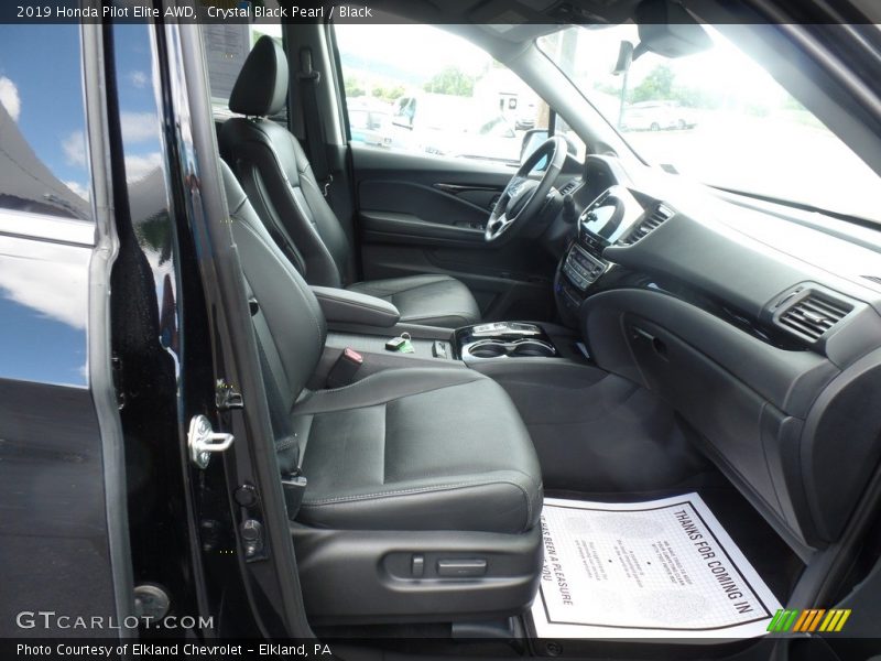 Crystal Black Pearl / Black 2019 Honda Pilot Elite AWD