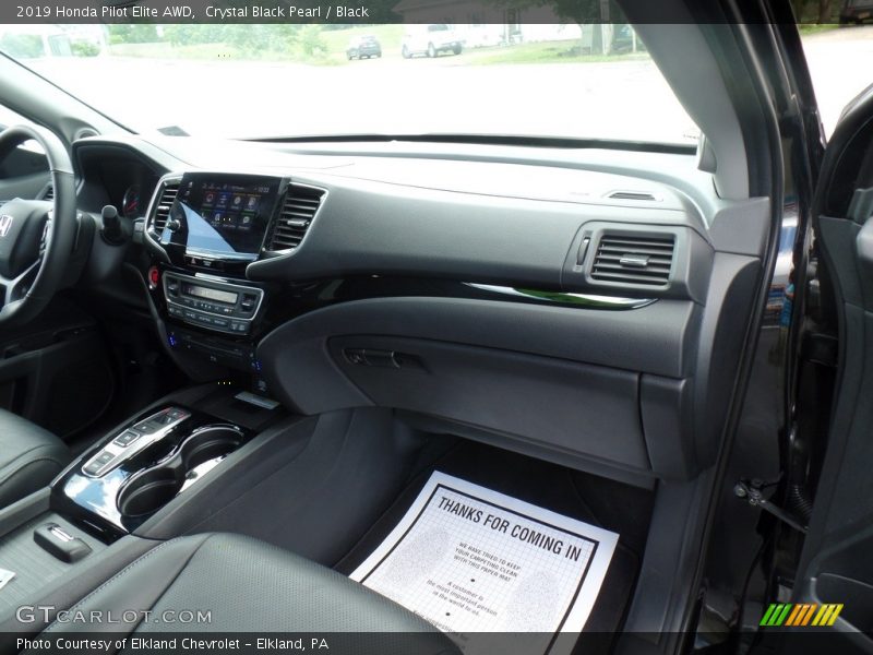 Crystal Black Pearl / Black 2019 Honda Pilot Elite AWD