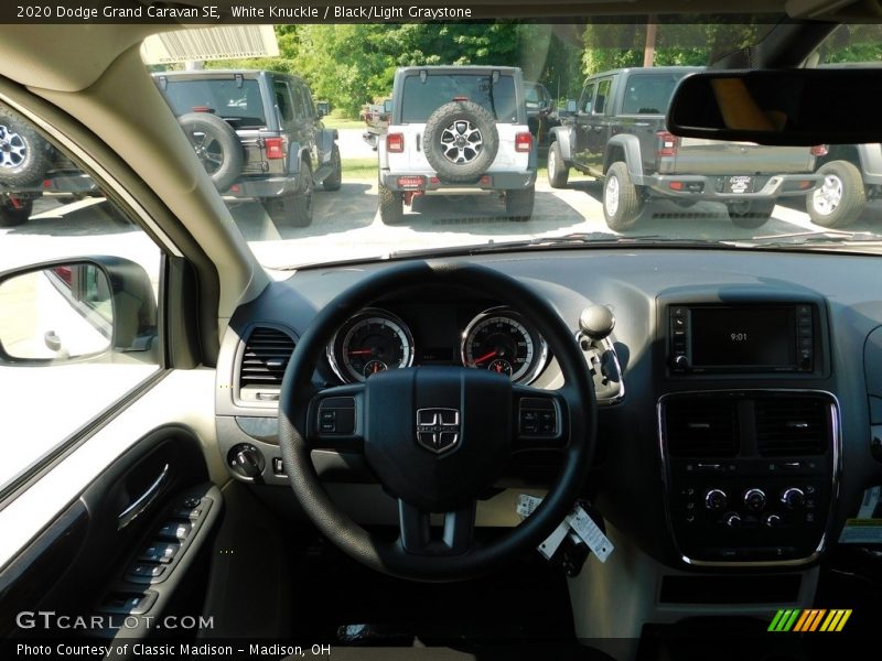 White Knuckle / Black/Light Graystone 2020 Dodge Grand Caravan SE