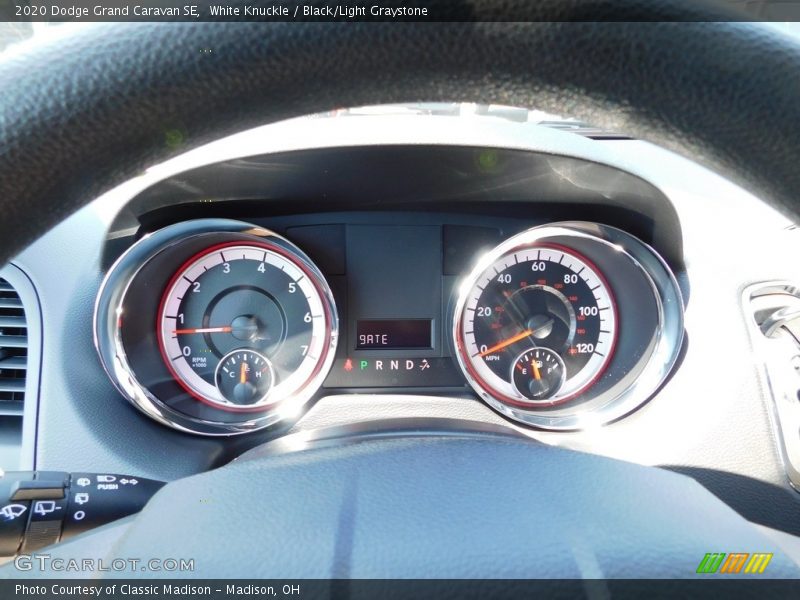 White Knuckle / Black/Light Graystone 2020 Dodge Grand Caravan SE