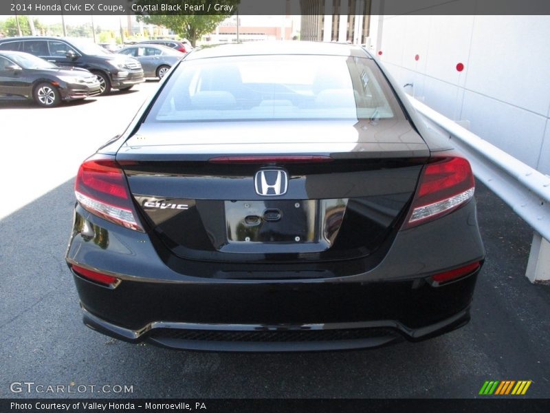 Crystal Black Pearl / Gray 2014 Honda Civic EX Coupe