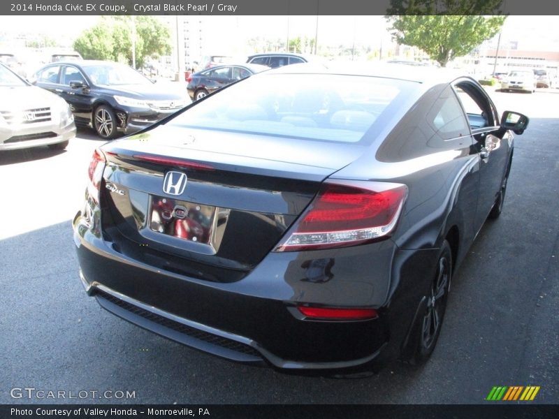 Crystal Black Pearl / Gray 2014 Honda Civic EX Coupe