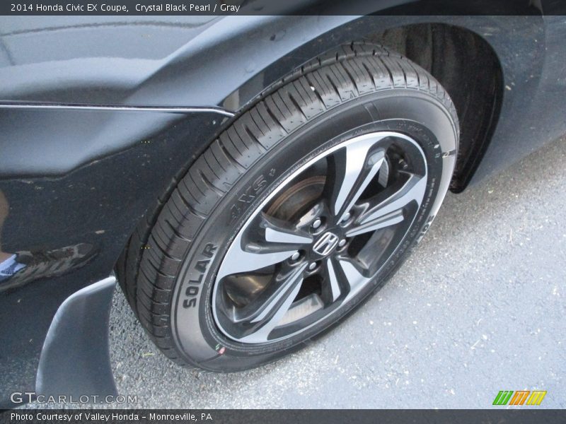 Crystal Black Pearl / Gray 2014 Honda Civic EX Coupe
