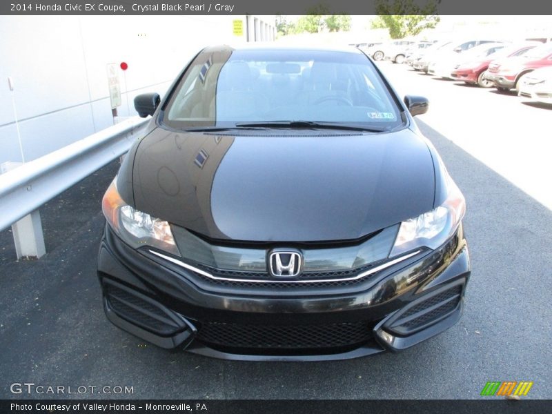Crystal Black Pearl / Gray 2014 Honda Civic EX Coupe
