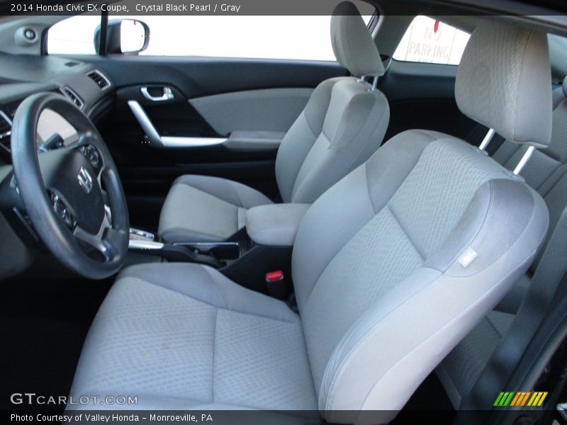 Crystal Black Pearl / Gray 2014 Honda Civic EX Coupe