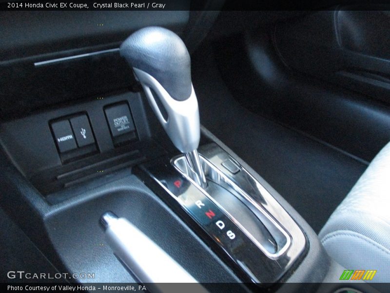 Crystal Black Pearl / Gray 2014 Honda Civic EX Coupe