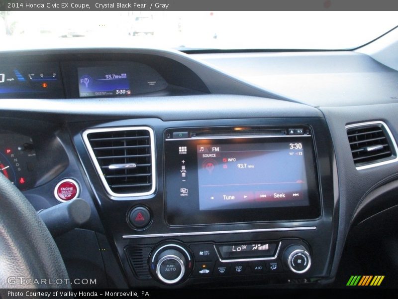 Crystal Black Pearl / Gray 2014 Honda Civic EX Coupe