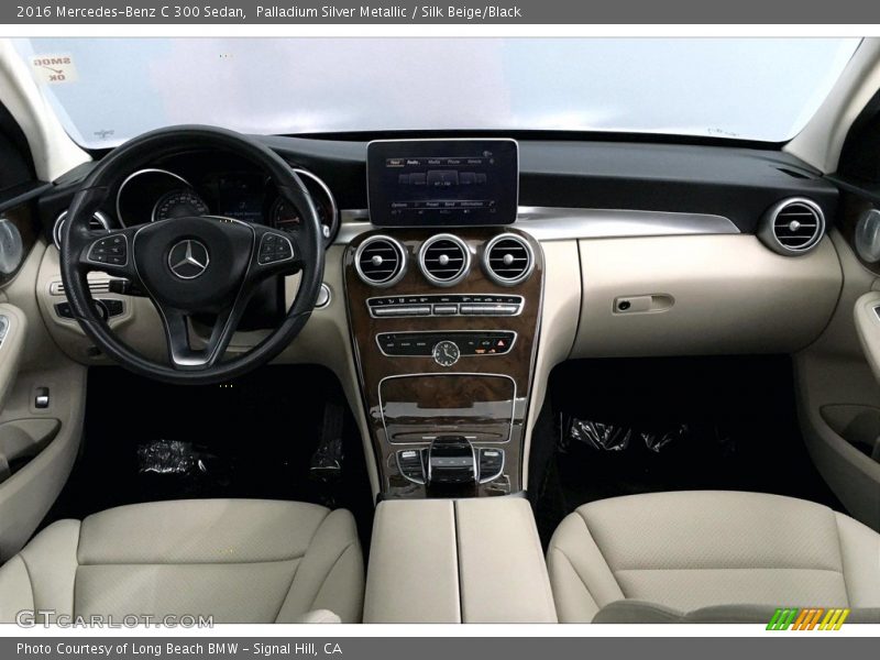 Palladium Silver Metallic / Silk Beige/Black 2016 Mercedes-Benz C 300 Sedan