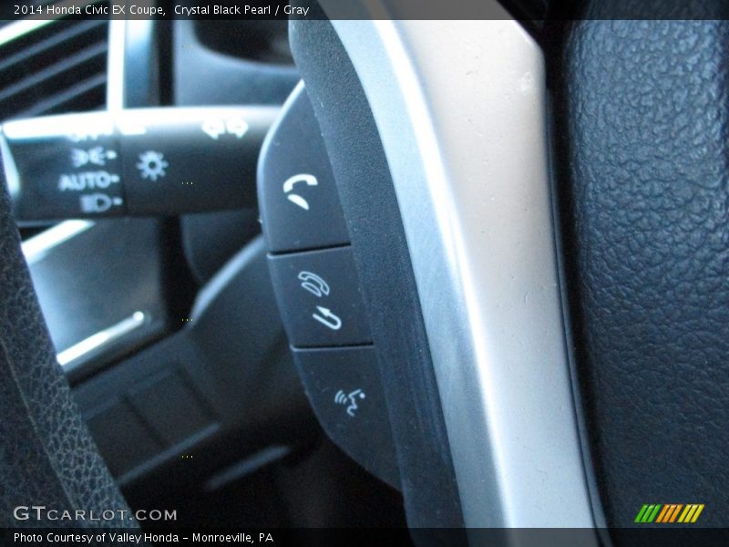 Crystal Black Pearl / Gray 2014 Honda Civic EX Coupe