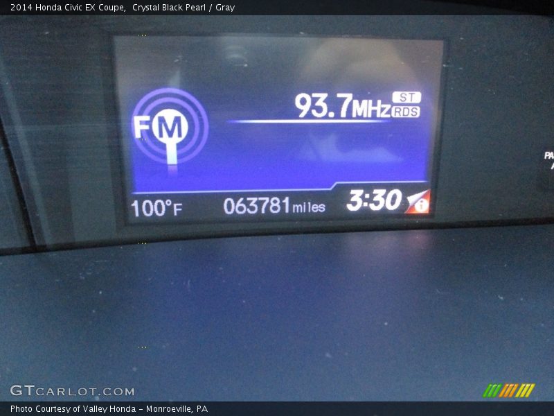 Crystal Black Pearl / Gray 2014 Honda Civic EX Coupe