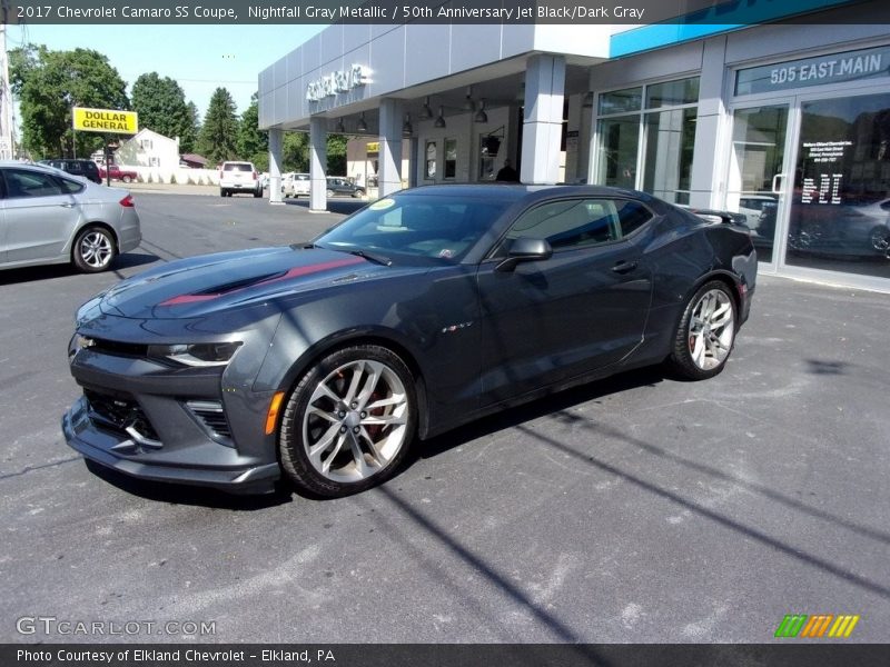 Nightfall Gray Metallic / 50th Anniversary Jet Black/Dark Gray 2017 Chevrolet Camaro SS Coupe