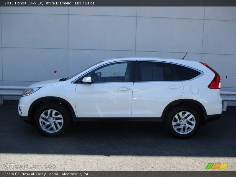 White Diamond Pearl / Beige 2015 Honda CR-V EX