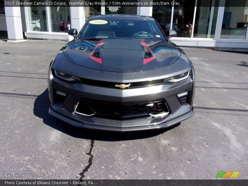 Nightfall Gray Metallic / 50th Anniversary Jet Black/Dark Gray 2017 Chevrolet Camaro SS Coupe