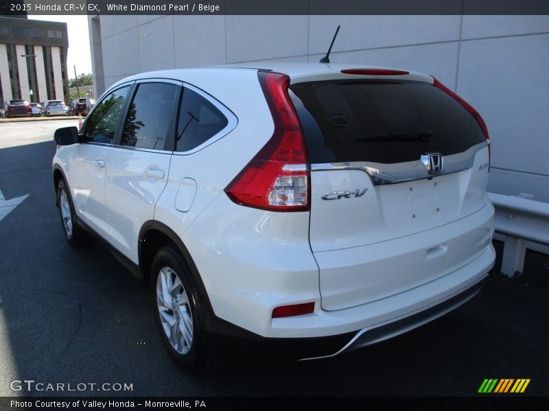 White Diamond Pearl / Beige 2015 Honda CR-V EX