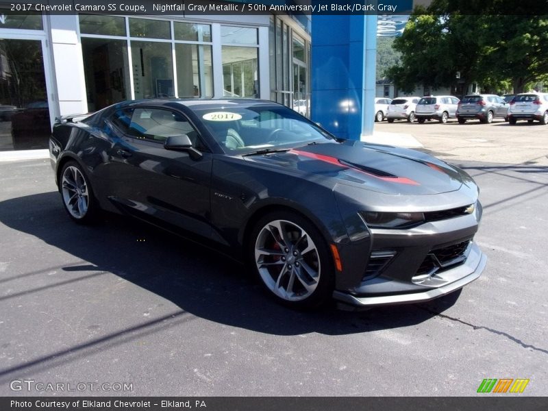 Nightfall Gray Metallic / 50th Anniversary Jet Black/Dark Gray 2017 Chevrolet Camaro SS Coupe