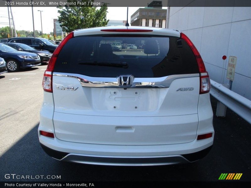 White Diamond Pearl / Beige 2015 Honda CR-V EX