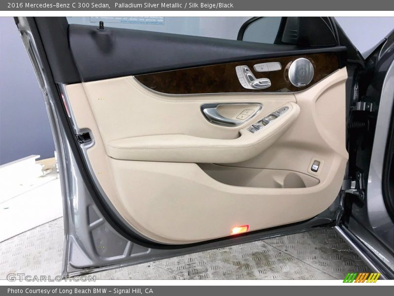 Palladium Silver Metallic / Silk Beige/Black 2016 Mercedes-Benz C 300 Sedan