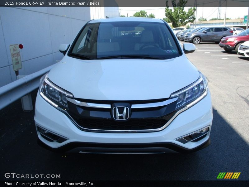 White Diamond Pearl / Beige 2015 Honda CR-V EX