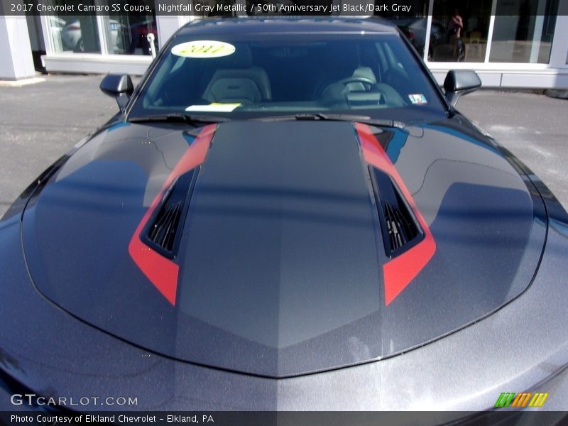Nightfall Gray Metallic / 50th Anniversary Jet Black/Dark Gray 2017 Chevrolet Camaro SS Coupe