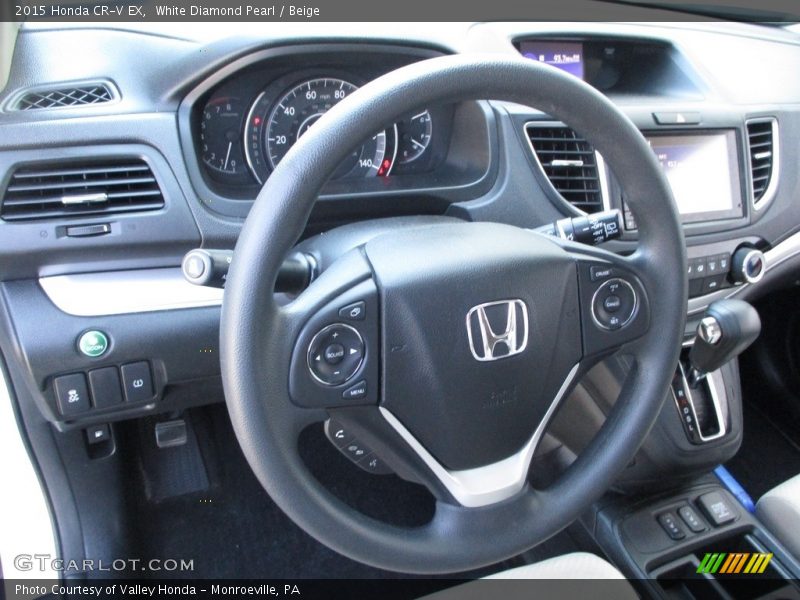 White Diamond Pearl / Beige 2015 Honda CR-V EX