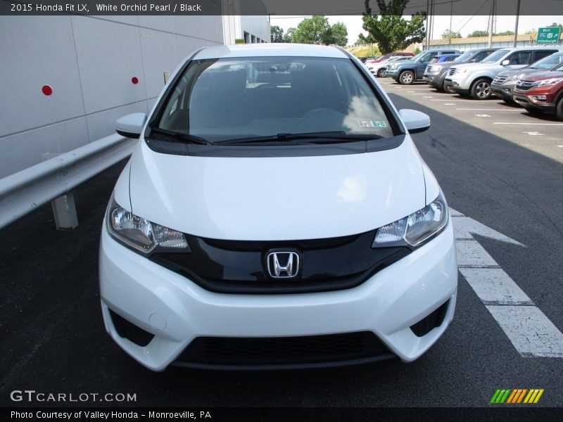 White Orchid Pearl / Black 2015 Honda Fit LX