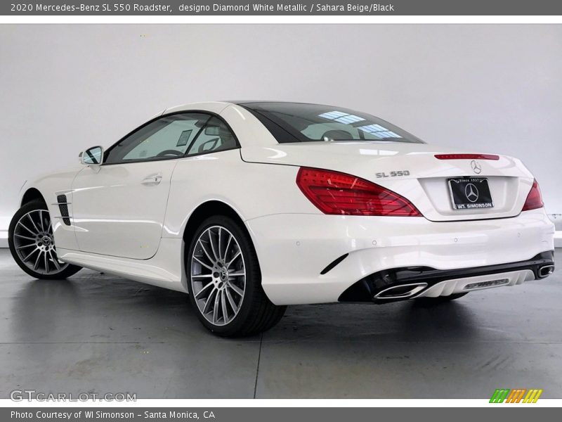 designo Diamond White Metallic / Sahara Beige/Black 2020 Mercedes-Benz SL 550 Roadster