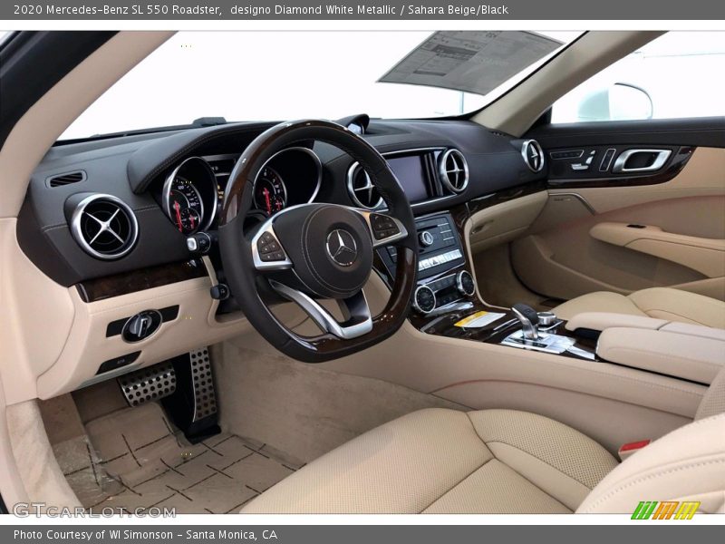 designo Diamond White Metallic / Sahara Beige/Black 2020 Mercedes-Benz SL 550 Roadster