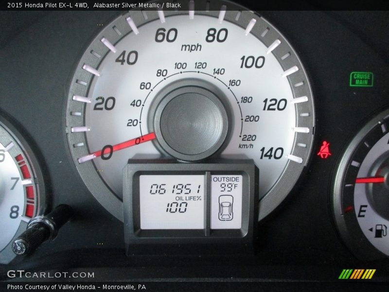 Alabaster Silver Metallic / Black 2015 Honda Pilot EX-L 4WD